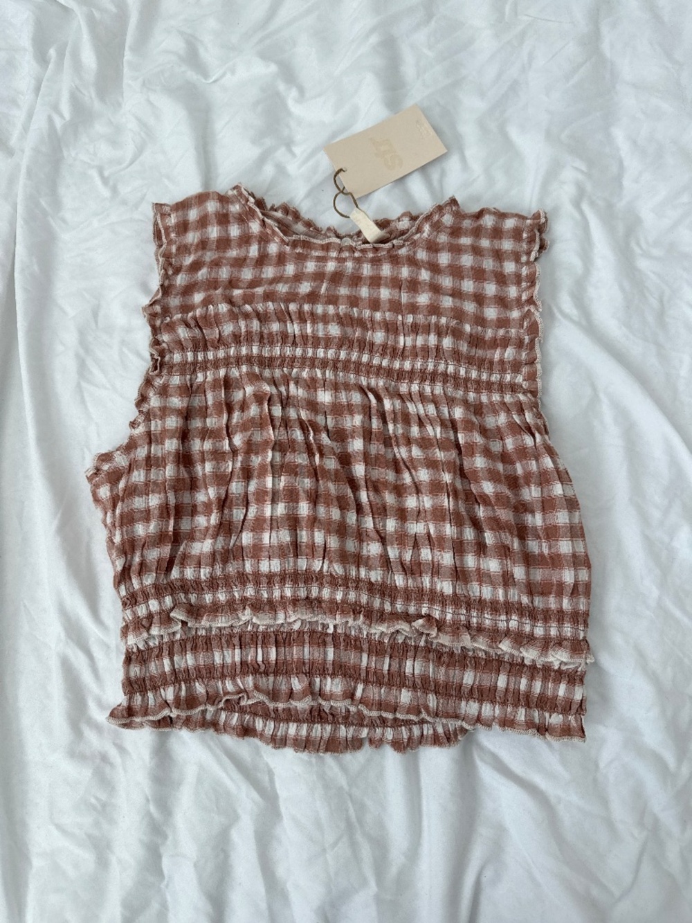 STRteen crop blouse Size large Details : - color: multi - condition: NWT - c